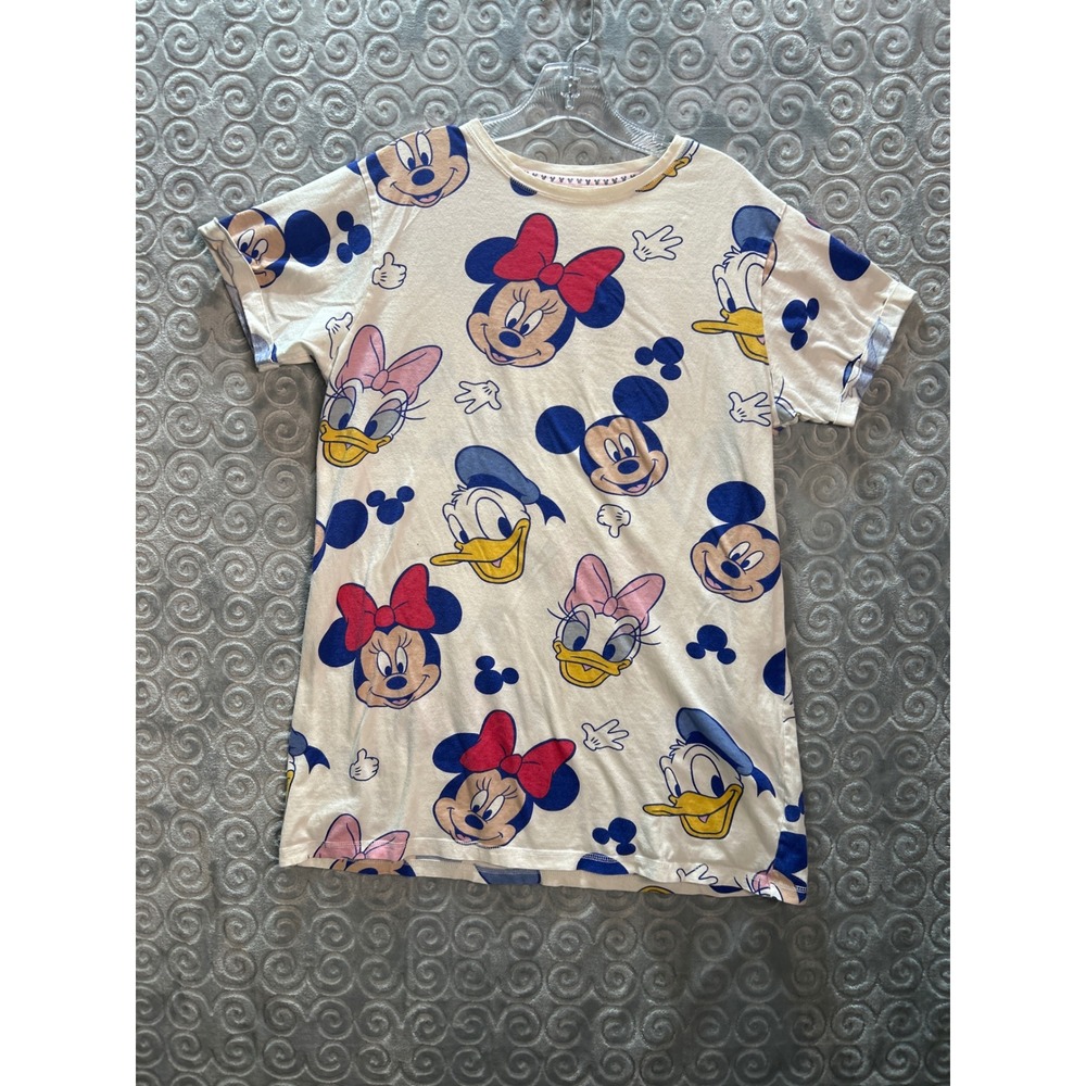 Disney Minnie Mouse Donald Duck Graphic T Shirt Top All‎ Over Print